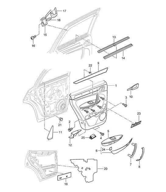 Diagram 807-015 Porsche 卡宴 Turbo / Turbo S 4.8L 2007>>  车身