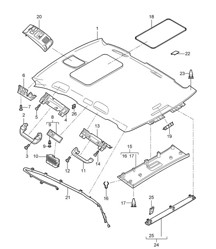Moldura de techo / Accesorios Cayenne 9PA1 (957) 2007-10