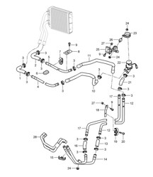 加热器 / 进料管线 / 回流管线 (PR:D5X,D5V, D5Z) Cayenne 9PA1 (957) 3.6L / 4.8L 2007-10