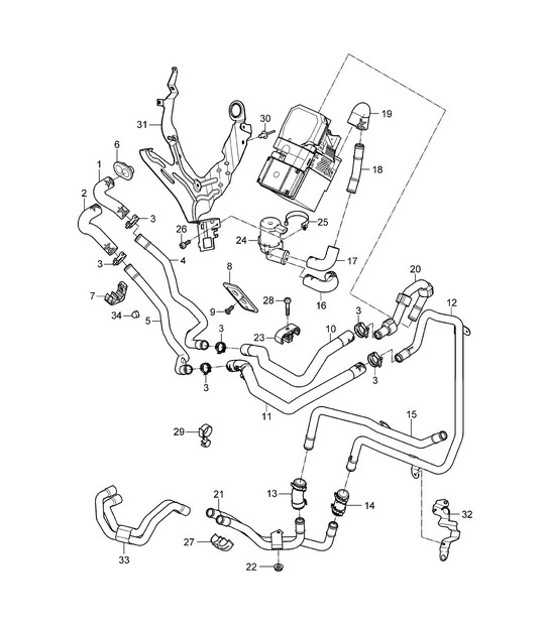 Diagram 813-001 Porsche Cayenne Coupé Turbo GT V8 4.0L 640 ch 2021-23 