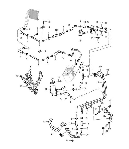 Diagram 813-015 Porsche 996 GT3 RS 2003-04 Carrosserie