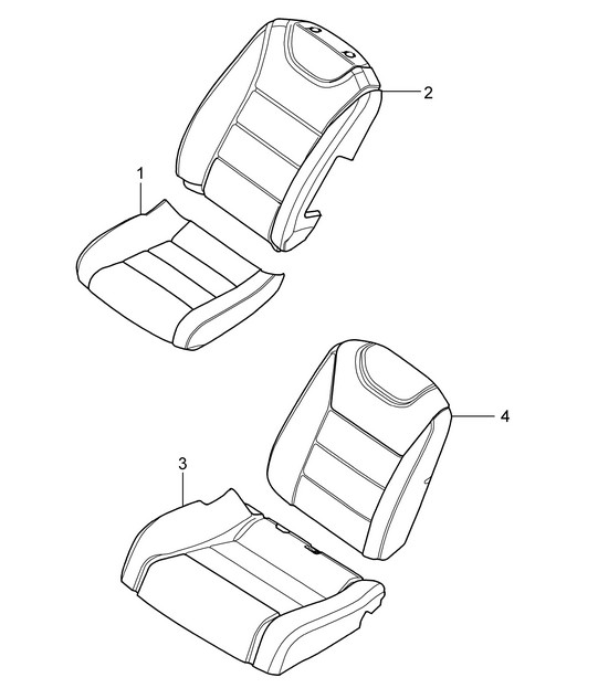 Funda / Pieza de espuma / Asiento delantero Cayenne 9PA1 (957) 2007-10