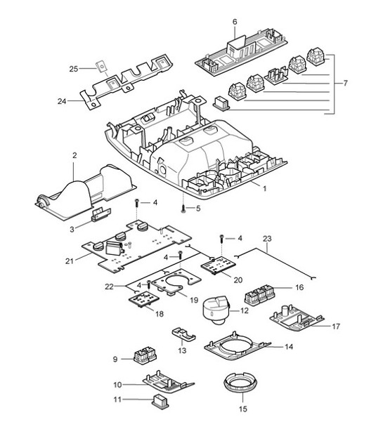 Diagram 903-006 Porsche Cayman 718 2.0L PDK (300 ch) Équipement électrique