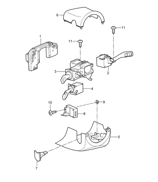 Steering column switch Cayenne 9PA1 (957) 2007-10