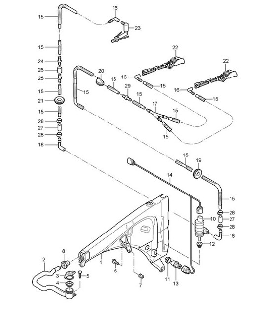 Diagram 904-010 Porsche Macan Gasolina 2.0L V4 237 CV Equipo eléctrico