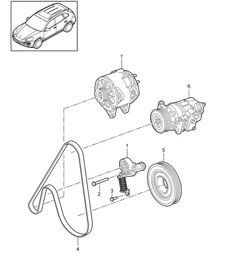 Riemenspanner / Riementrieb (Modell: CUDB,CUDC) Cayenne 92A (958) 4.2L DIESEL 2011-18