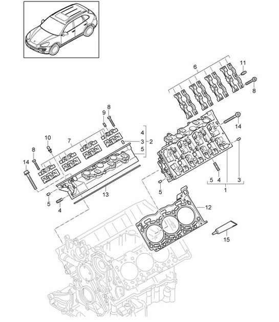 Diagram 103-012 Porsche 卡宴 9YA 2018-2023 