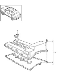 Ventildeckel (Modell: 5502,CEYA) Cayenne 92A (958) 2011-18