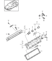 Valve cover (Model: CUDB,CUDC) Cayenne 92A (958) 4.2L DIESEL  2011-18