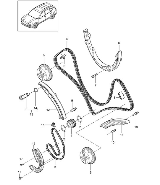 Valve control (Model: CURA,CUR, CXZA,CXZ) Cayenne 92A (958) 3.6L 2011-18