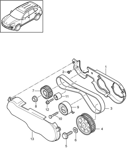 Diagram 103-090 Porsche 996 C4 3.4L 1997-08/01 Motor