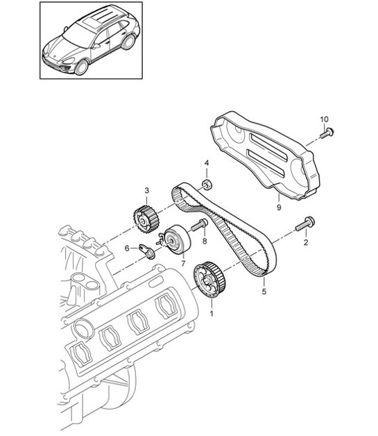 Diagram 103-095 Porsche Macan (95B) MK1 (2014-2018) Engine