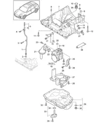 Alloggiamento conduttore dell'olio / Pompa dell'olio / Pompa del vuoto / Coppa dell'olio (Modello: CRCA,CRCB, CNRB,CVVA, CVVB,CVVC) Cayenne 92A (958) 3.0L DIESEL 05/2011-18