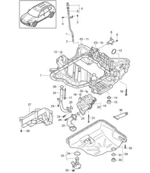 Alloggiamento conduttore dell'olio / Pompa dell'olio / Coppa dell'olio (Modello: CUDB,CUDC) Cayenne 92A (958) 4.2L DIESEL 2011-18