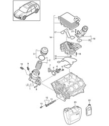 Filtro de aceite / Brida / Enfriador de aceite (Modelo: CRCA,CRCB, CNRB,CVVA, CVVB,CVVC) Cayenne 92A (958) 2011-183.6L Diesel 05/2011-18