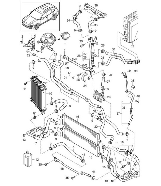 Diagram 105-056 Porsche 997（911）MK1 2005-2008 引擎
