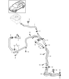 Waterkoeling (PR:D11) Cayenne 92A (958) 3.0L V6 BENZINE 2011-18