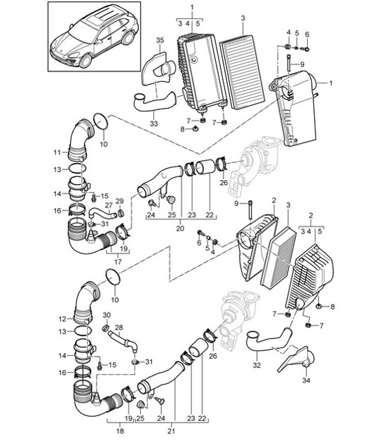 Diagram 106-050 Porsche Macan（95B）MK1（2014-2018） 引擎