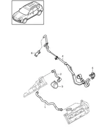 Crankcase housing ventilation (Model: CRCA,CRCB, CNRB,CVVA, CVVB,CVVC) Cayenne 92A (958) 3.0L DIESEL 2011-18