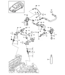 Kraftstoffsammelrohr / Hochdruckinjektor / Hochdruckpumpe (Modell: CURA,CUR, CXZA,CXZ) Cayenne 92A (958) 3.6L 2011-18