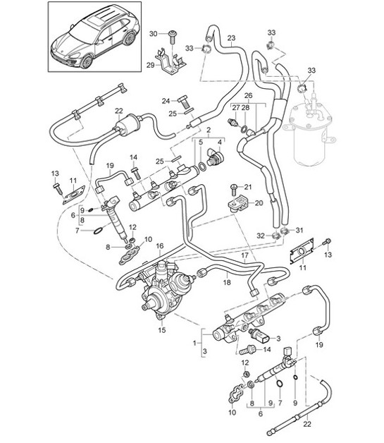 Diagram 107-035 Porsche Panamera Turbo S V8 4.8L Motor