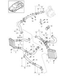 Charge air cooler /  Pressure pipe (Model: CVVA,CVVB, CVVC) Cayenne 92A (958) 3.0L DIESEL 05/2014-18