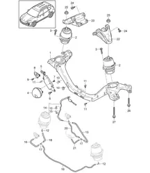 Engine lifting tackle - LOWER - (Model: CRCA,CRCB, CVVA,CVVB, CVVC) Cayenne 92A (958) 3.0L DIESEL 05/2011-18