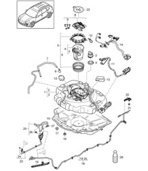 Sistema di trattamento dei gas di scarico / Per veicoli con riduzione catalitica selettiva (SCR) (CNRB,CVVA, CVVB,CVVC+ PR:1E9) Cayenne 92A (958) 3.0L Diesel 05/2012-18