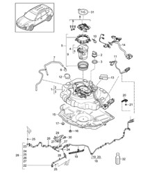 Controllo delle emissioni (PR:DD8,7MM) Cayenne 92A (958) 4.2L DIESEL 2011-18