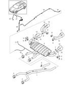 Fuel System, Exhaust System Cayenne 92A (958) 2010-2017