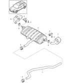 Fuel System, Exhaust System Cayenne 92A (958) 2010-2017