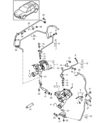 Abgasturbolader / Ölleitung für Abgasturbolader (Modell: 4852,CFTB, CFT) Cayenne 92A (958) 4.8L Turbo 2011-18