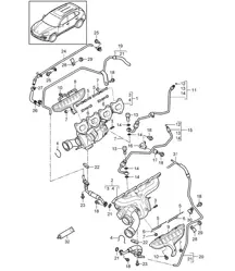 Exhaust gas turbocharger / Oil pipe for Exhaust gas turbocharger (Model: CYXA,CYX) Cayenne 92A (958) 4.8L Turbo 2011-18