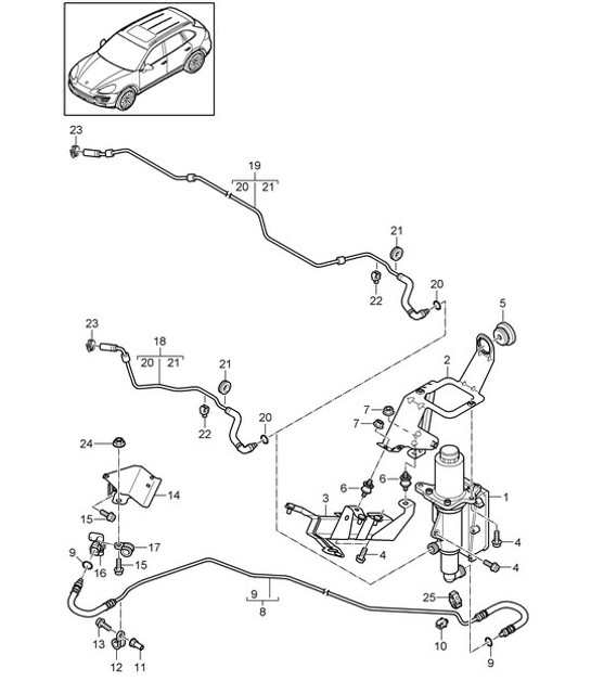 Diagram 301-020 Porsche 957 Cayenne 3.6L 2007-10 Transmission