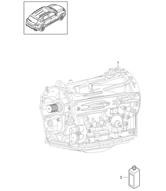 更换变速箱 / Tiptronic (PR:G1G) Cayenne 92A (958) 2015>>