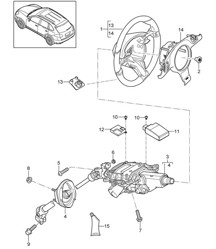 Steering wheels / Steering column / Intermediate steering shaft  Cayenne 92A (958) >>2014