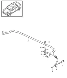 Anti-roll bar (PR:0AB,0AC) Cayenne 92A (958)  2015>>