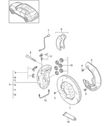 Scheibenbremse / Vorderachse Cayenne 92A (958) 2015&gt;&gt;