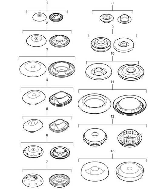 Diagram 801-002 Porsche 996 (911) (1997-2005) Body