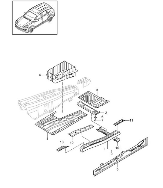 Diagram 801-022 Porsche 964 (911) (1989-1994) Body