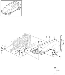 Kotflügel - Generation 1 - Cayenne 92A (958) >>2014