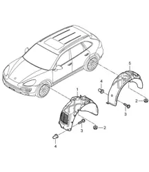 Trim / Wheel housing Cayenne 92A (958)  >>2014