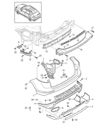 Rear Bumper - 2nd GENERATION - Cayenne 92A (958) 2015>>