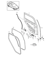 REAR Door shell / Gaskets Cayenne 92A (958) 2011-18
