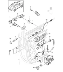 Maniglia / serratura porta - ANTERIORE - Cayenne 92A (958) >>2014
