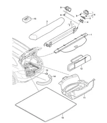 行李箱盖 / 网隔板 / 配件 / 内插件 / 滑雪包 Cayenne 92A (958) 2011-18