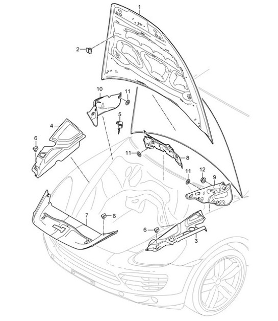 Diagram 807-060 Porsche 911 Turbo 3.0L 1975-77 Karosserie