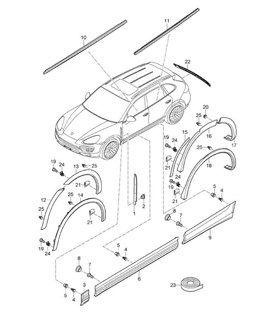 Diagram 810-005 Porsche 997 (911) MK1 2005-2008 Body