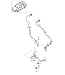 Heater water box  / Wheel housing panel (PR:GP1,0K3) Cayenne 92A (958) HYBRID 2011-18