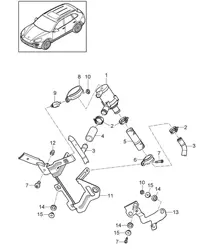 加热器/泵/进气歧管 (PR:D11, 中国) Cayenne 92A (958) 3.0L 汽油 2011-18